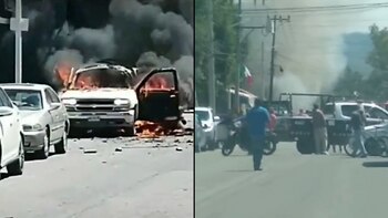 Una camioneta se incendió en