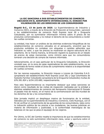 La Superintendencia de Industria y