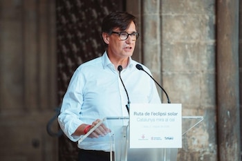 11/08/2026 El presidente de la Generalitat, Salvador Illa, durante un acto por el eclipse solar en Lleida este martes
SOCIEDAD
GOVERN