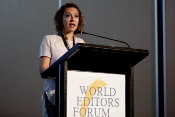 La periodista colombiana, Jineth Bedoya.