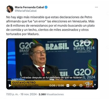 Para la senadora María Fernanda