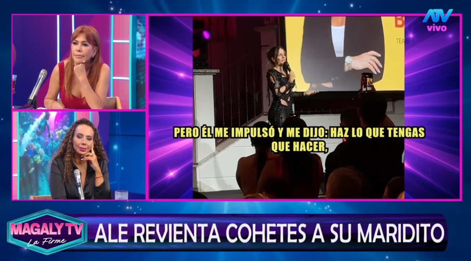 Said Palao y Alejandra Baigorria viajan juntos y reavivan rumores de reconciliación. Captura: Magaly Tv La Firme