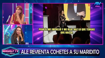 Said Palao y Alejandra Baigorria viajan juntos y reavivan rumores de reconciliación. Captura: Magaly Tv La Firme