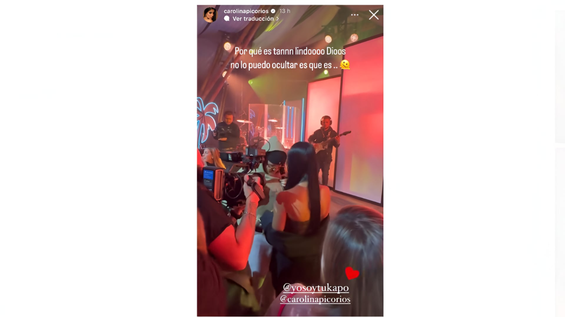 Carolina Pico publicó ayer en sus redes sociales el cariño que tiene hacia el artista - crédito @carolinapicorios/Instagram