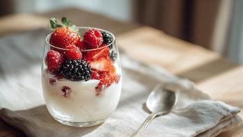 Los efectos positivos a la salud que tiene desayunar frutos rojos con yogurt griego todos los días