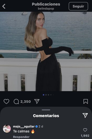 Majo Aguilar comentó la fotografía