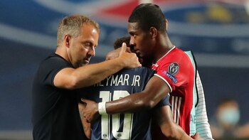 Alaba y Flick consuelan al