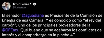 Javier Lozano atacó al senador