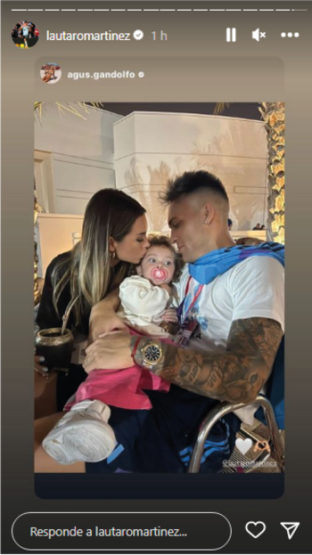 Lautaro Martínez y su familia