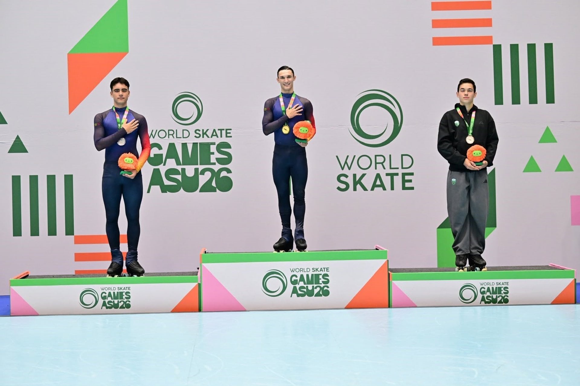 Guillermo Gómez en los World Skate Games en Asunción