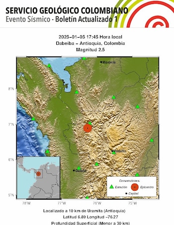 Sismo en Dabeiba, Antioquia -
