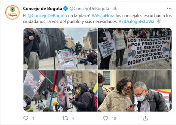 Concejo de Bogotá, Plaza de Bolívar.