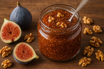 Mermelada, ingrediente, receta rápida, mermelada de higo con nuez, VisualesIA