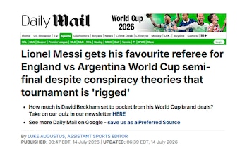 Medio inglés contra Argentina
