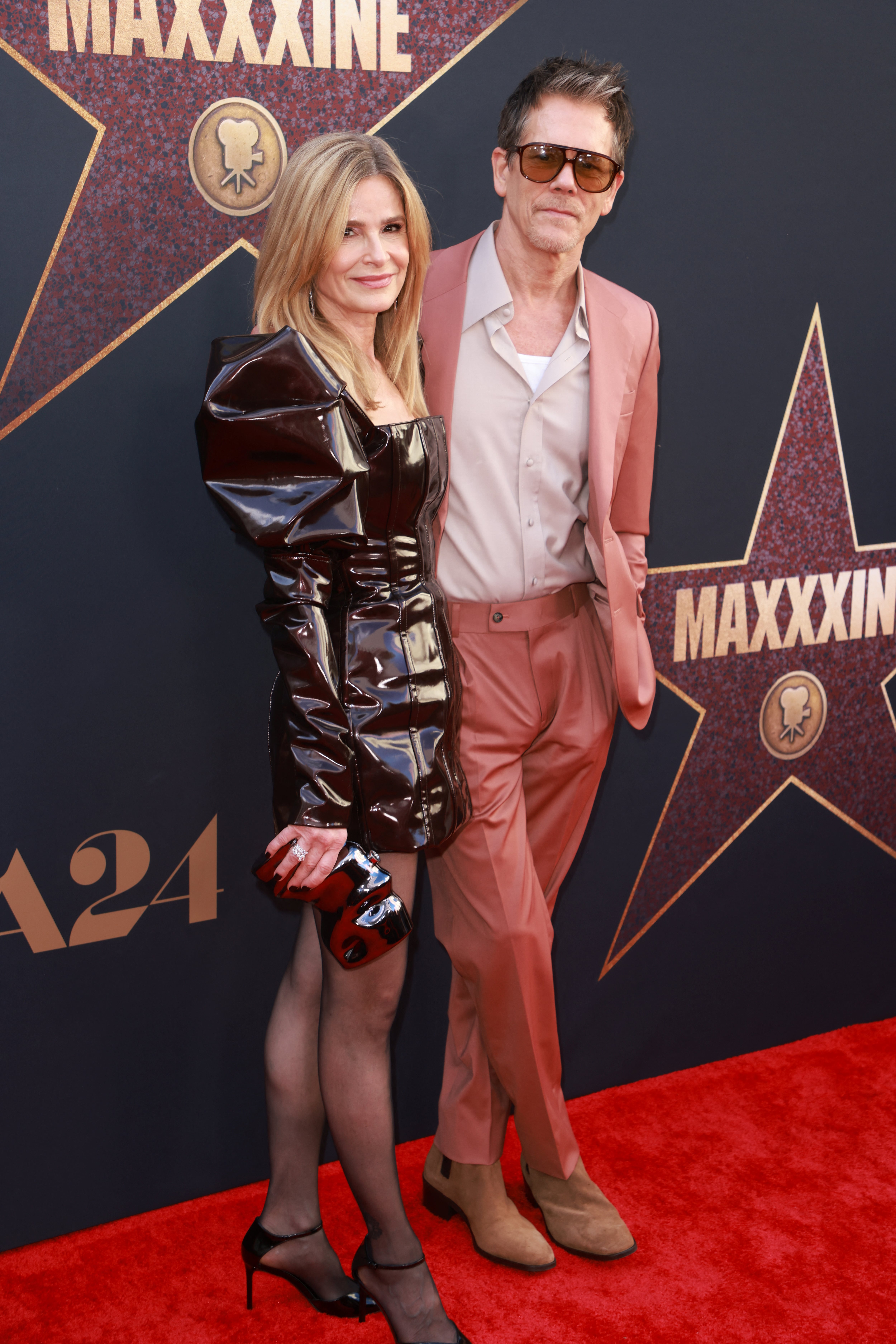 Kyra Sedgwick expresó su sorpresa al ver a los terneros, celebrando junto a Kevin Bacon otro momento especial en su historia juntos (REUTERS/David Swanson)