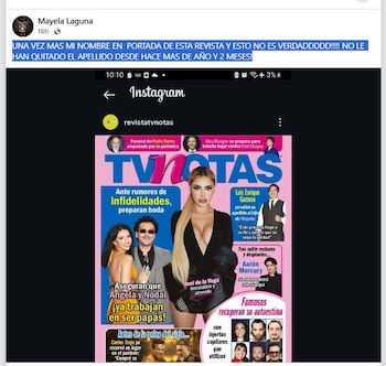 Mayela Laguna niega de forma