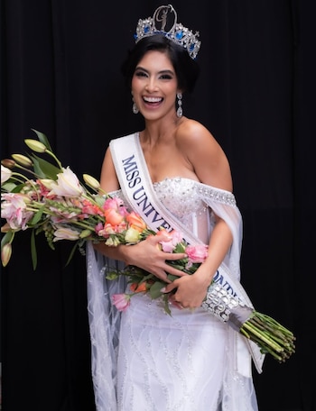 Luisa Pineda, es licenciada en Administración de Empresas Turísticas y ambientalista, representará a Honduras en la 75.ª edición de Miss Universo este noviembre (Cortesía: Miss Universe Honduras).