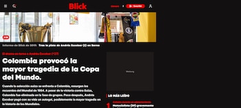 Uno de los portales más destacados de territorio helvético, destacó el paso de Andrés Escobar por el fútbol de dicho país-crédito Blick