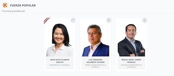 Lista de vicepresidentes en Perú 2026: estos son los acompañantes de cada candidato: Captura: ONPE.