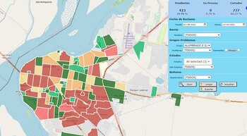 El mapa de calor que