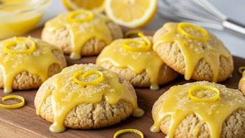 Receta de galletitas sin manteca con glasé de limón, rápida y fácil