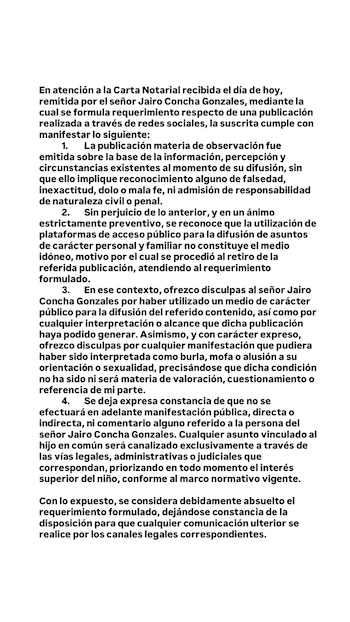 El comunicado de Débora Goytizolo