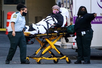 A person is brought into