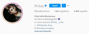 Frida Sofia se cambió el nombre en su cuenta de Instagram