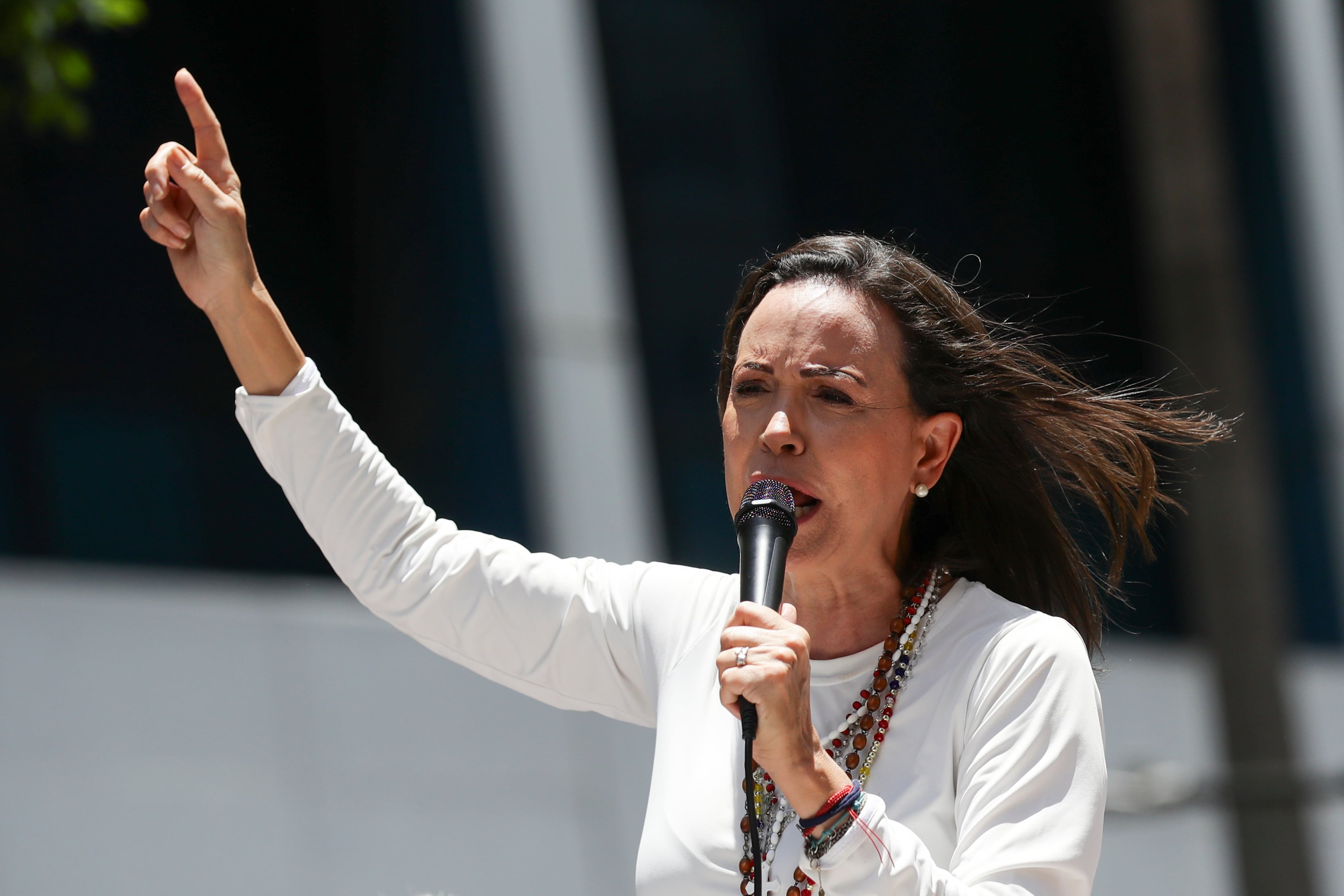 La líder opositora venezolana María Corina Machado (EFE/Ronald Peña)