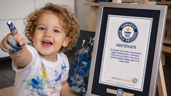 El niño nacido en Marbella que empezó a dibujar con cinco meses y consiguió un récord Guinness antes de cumplir un año