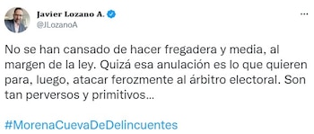 Lozano recordó que partido guinda