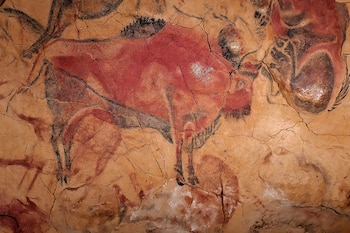 Techo de la Neocueva de Altamira con una pintura de un bisonte. (Jl FilpoC/Wikimedia Commons)