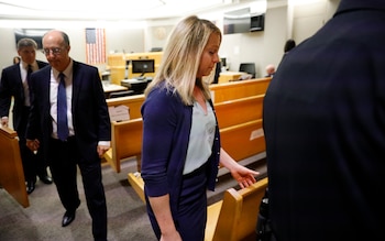 Amber Guyger obtuvo la libertad condicional tras cumplir siete de los diez años de su condena por el homicidio de Botham Jean (Tom Fox/The Dallas Morning News vía AP, Pool).