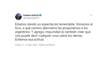 El mensaje de Esteban Bullrich