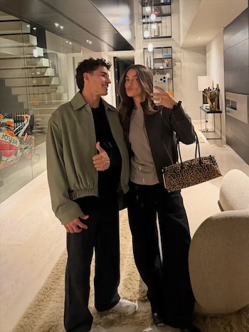 Marc Márquez y Gemma Pinto en su casa en La Finca, Madrid (INSTAGRAM).