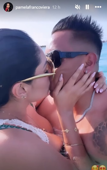 Pamela Franco y Cueva reaparecen desde el Caribe con romántico mensaje a horas de la boda de Karla y Domínguez. Captura: Instagram.