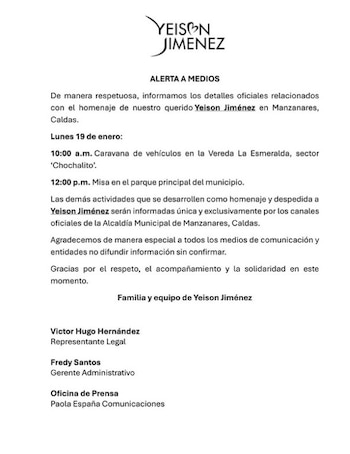 Las cenizas de Yeison Jiménez