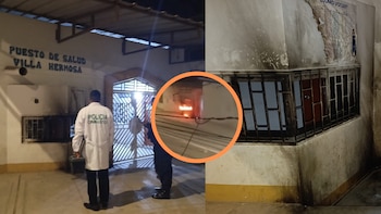Incendian posta médica en Chiclayo y suspenden atención: investigan atentado tras uso de combustible en fachada