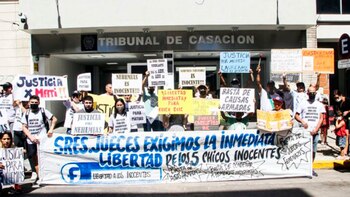 Protesta de los familiares en