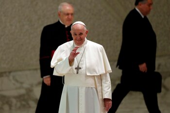 El papa Francisco durante la