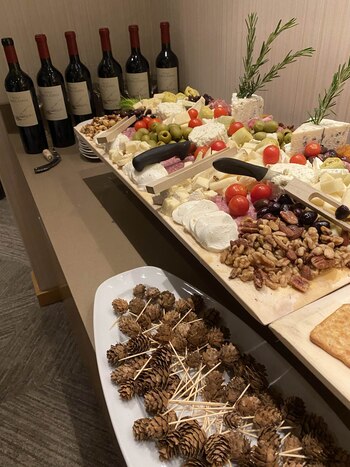 En la mesa navideña se