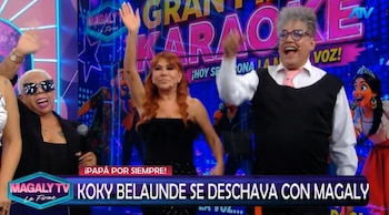 Koky Belaunde conmueve al hablar de sus nietas gemelas: “Las cuido como una madre”. Captura: Magaly TV La Firme.