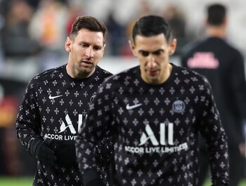 Lionel Messi y Ángel Di