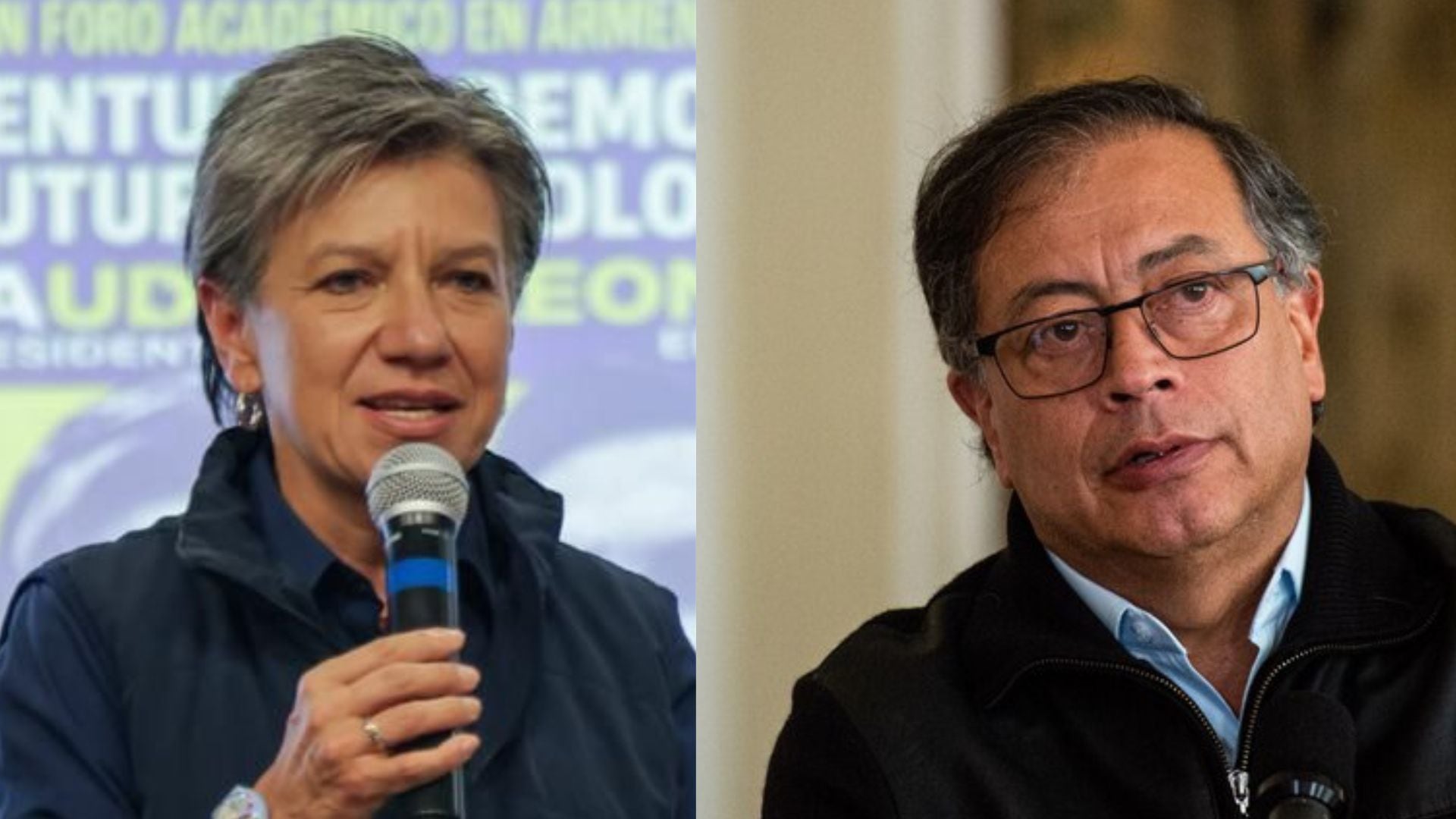 La disputa entre Claudia López y Gustavo Petro se profundizó cuando la exalcaldesa sostuvo la construcción elevada de la Primera Línea del Metro de Bogotá - crédito Sebastian Barros/Europa Press y Prensa Claudia López
