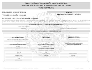 La última declaración del contralmirante fue presentada el 12 de mayo de 2025. Crédito: DeclaraNet