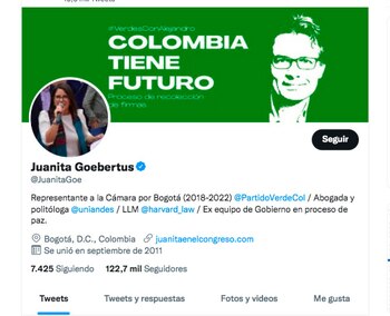 Captura de Twitter - Juanita