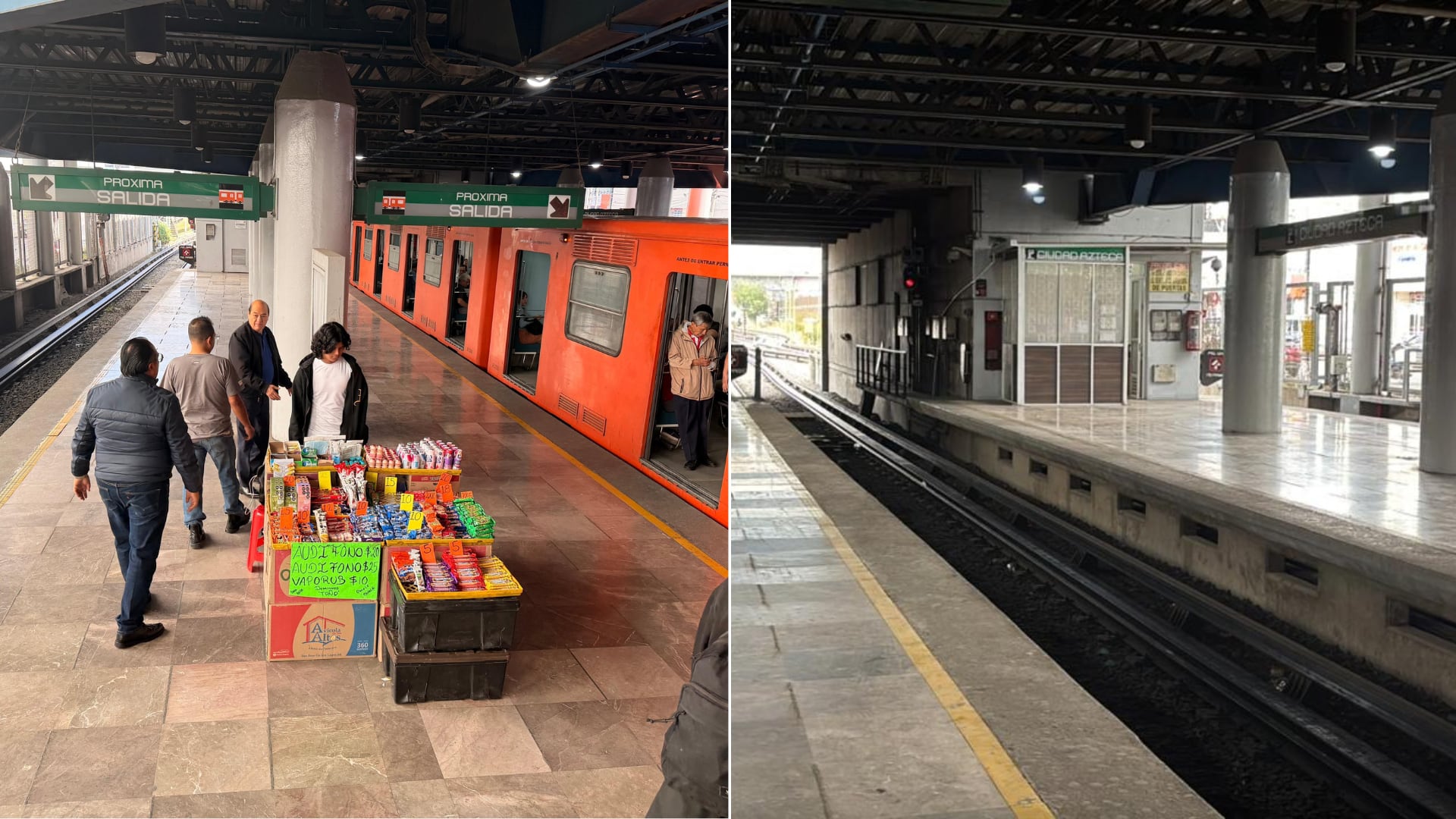 Reordenan el comercio en el Metro de la CDMX. (x/@damar00155)