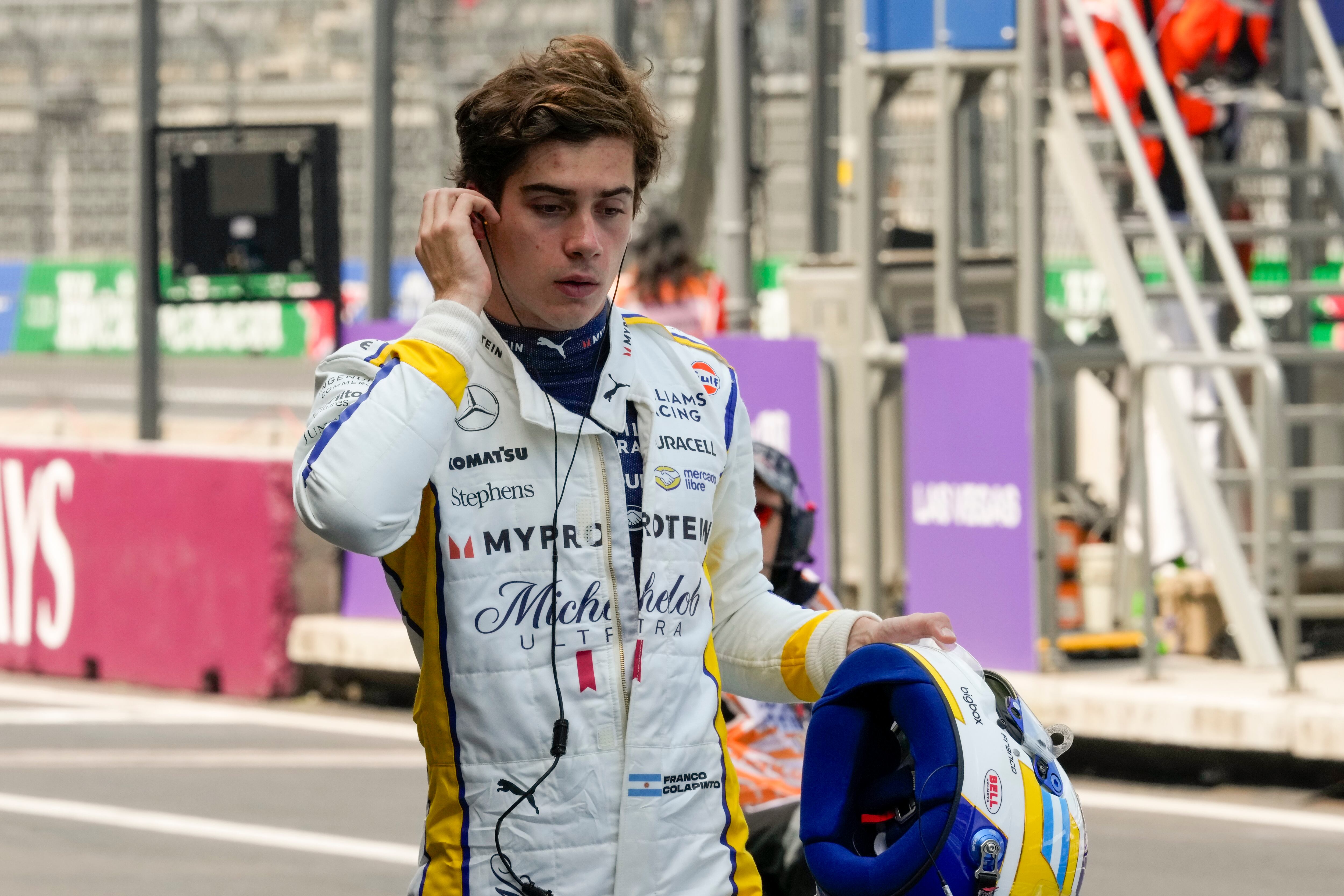 Franco Colapinto no logró superar la Q1 con Williams en 2024 (Foto: AP/Moises Castillo)