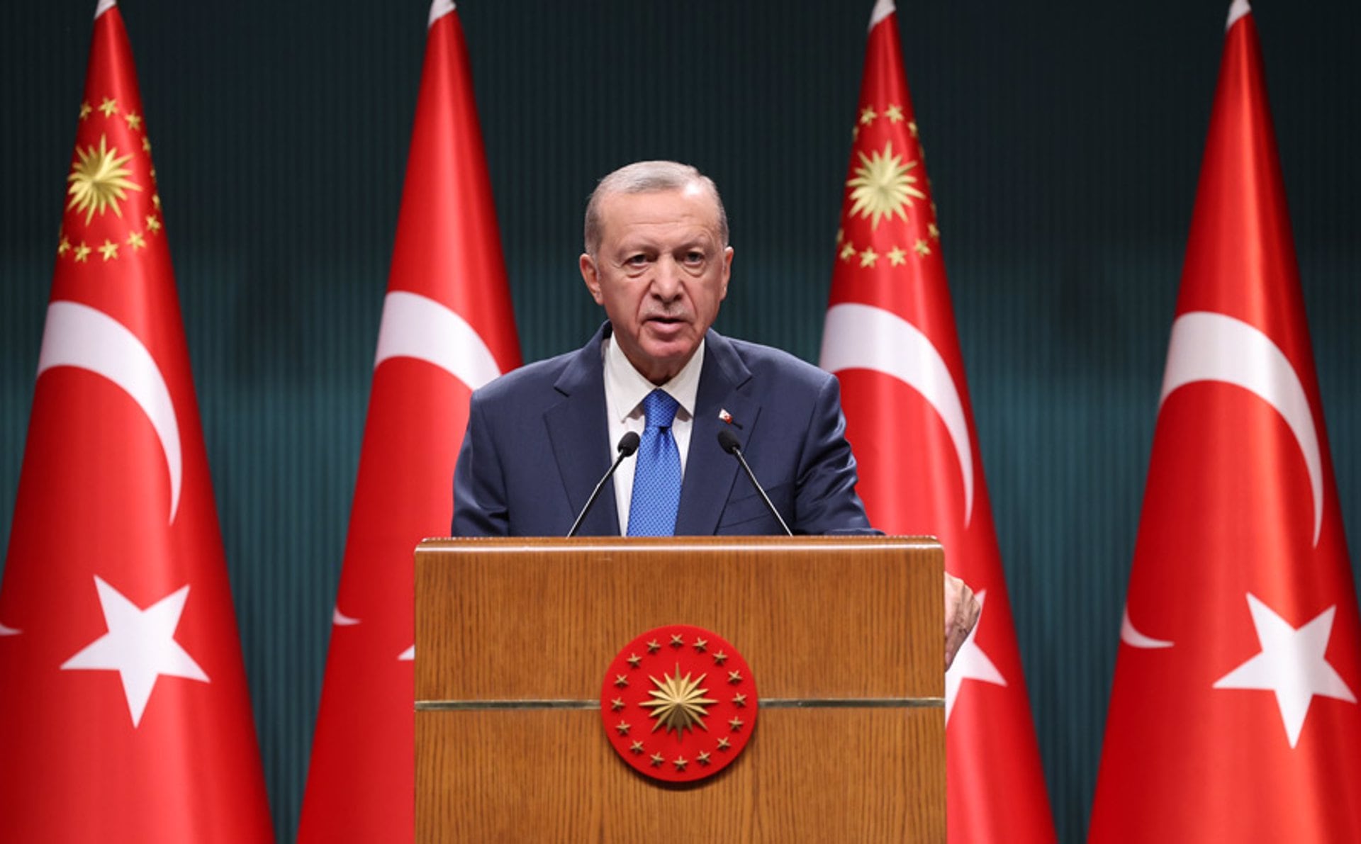 El presidente de Turquía, Recep Tayyip Erdogan, durante una comparecencia ante la prensa en la capital del país, Ankara (archivo
/Turkish Presidency/Dpa)