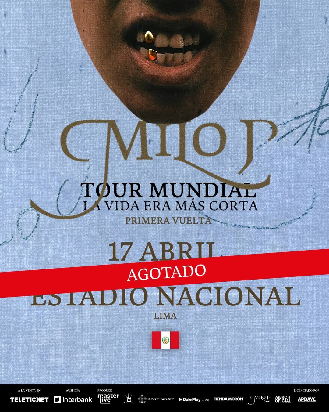 Milo J agotó todas las entradas para su primer concierto en el Estadio Nacional. TK